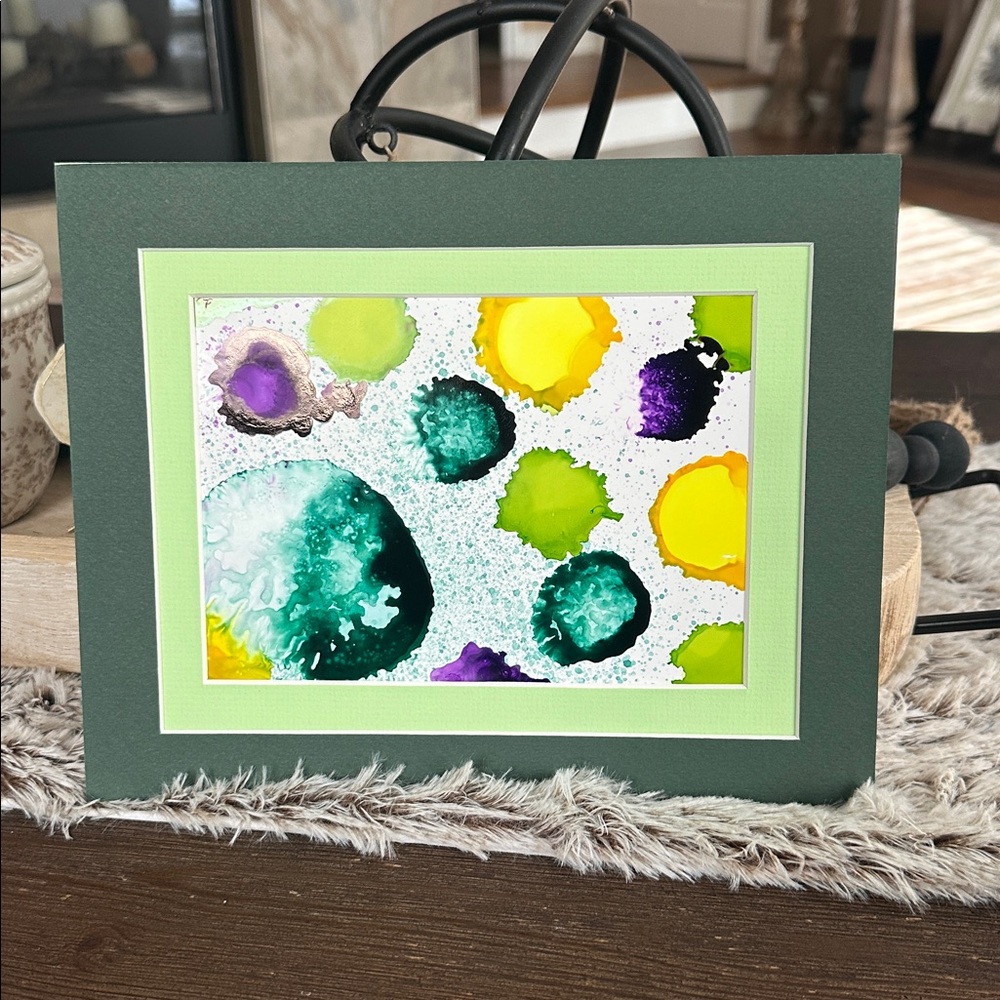 Handmade original abstract alcohol ink painting